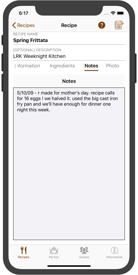 detail notes
