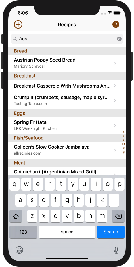 recipe search